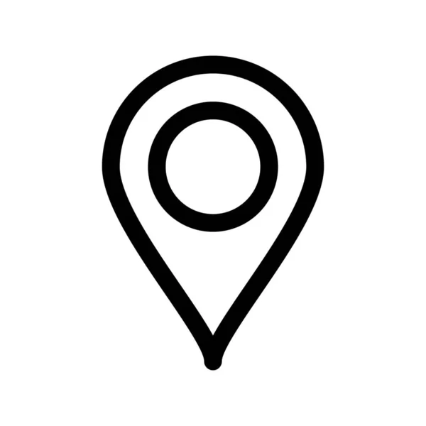 Значок Маркера Карты Местоположения Стиле Контура — стоковый вектор