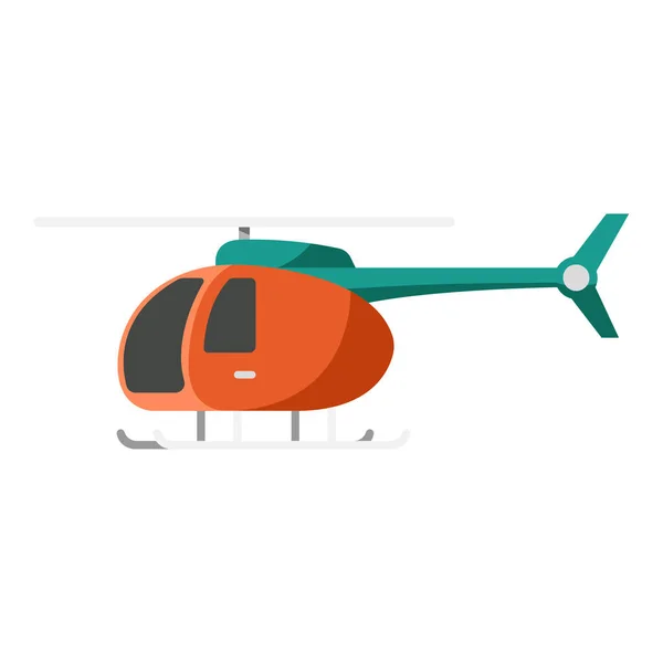 Vliegtuig Helikopter Pictogram Platte Stijl — Stockvector