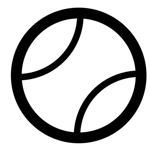 Икона Тенниса Твердом Стиле — стоковый вектор