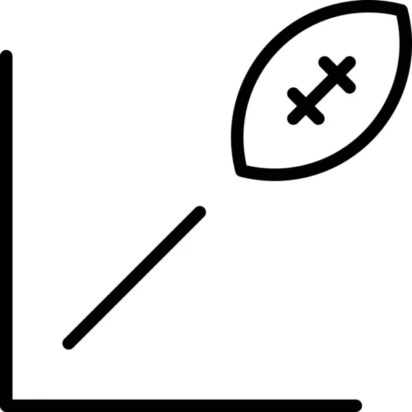 Grafiek Voetbal Groei Pictogram — Stockvector