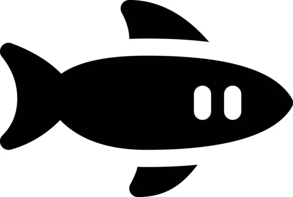 動物カテゴリーの動物魚海のアイコン — ストックベクタ