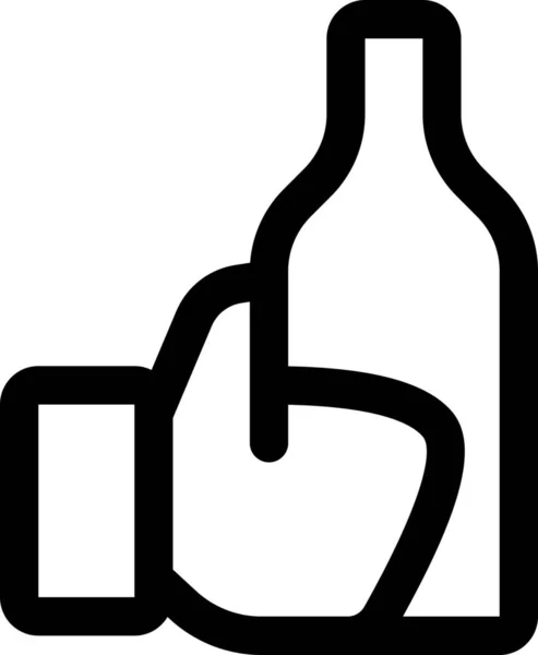 Bottiglia Birra Alcolica Icona — Vettoriale Stock