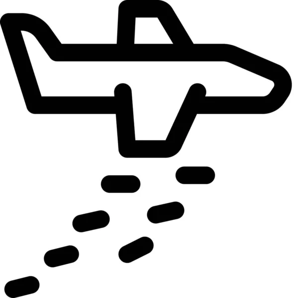 轰炸飞机下降图标 — 图库矢量图片