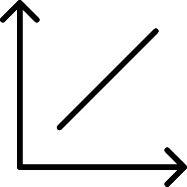 Erweiterungsdiagramm Symbol Outline Stil Erklimmen — Stockvektor