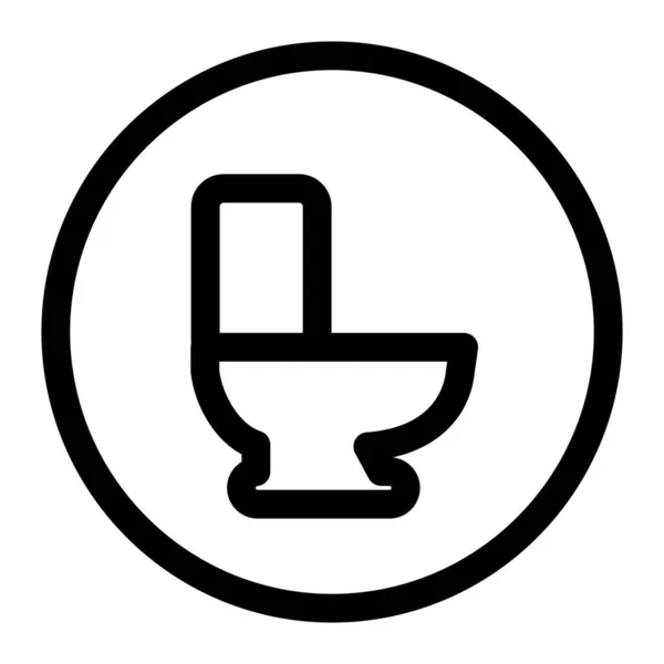 Іконка Чистої Ванної Кімнати Стилі Контур — стоковий вектор