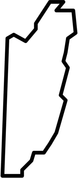 Иконка Страны Бельмопан Америка Стиле Абрис — стоковый вектор