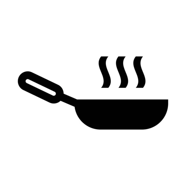 Cocina Frita Icono Freír Estilo Sólido — Vector de stock