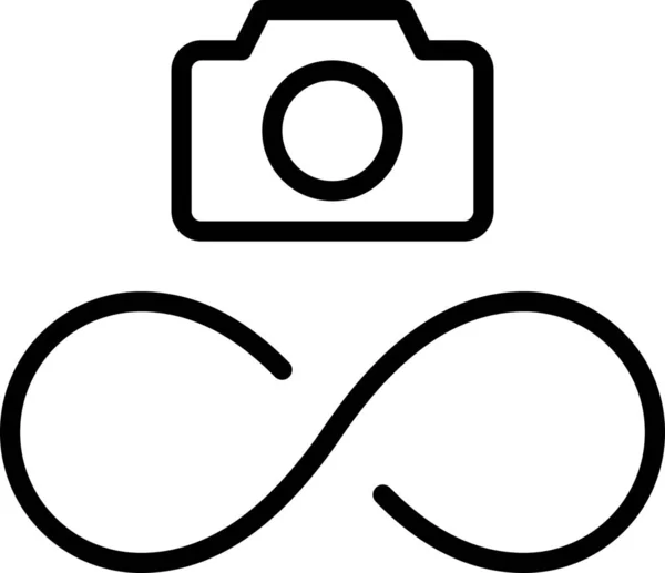 Ikona Niekończącego Się Obrazu Kamery — Wektor stockowy