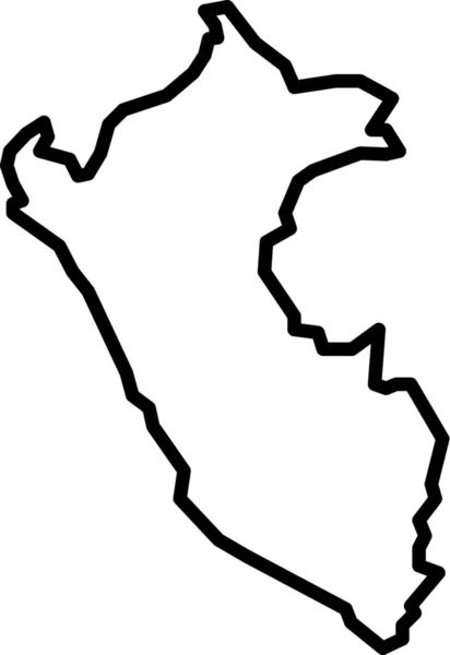 Значок Округу Америка Peru Стилі Контур — стоковий вектор
