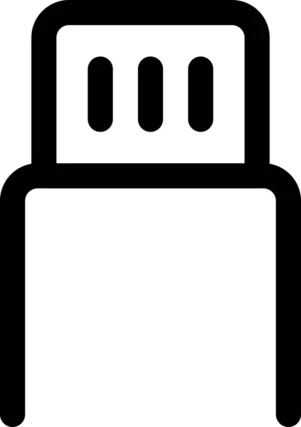 Connector Data Stick Icon Outline Stil — Stockvektor