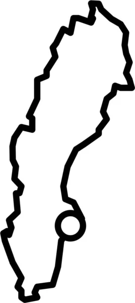 瑞典斯托克霍尔姆轮廓图标的轮廓风格 — 图库矢量图片