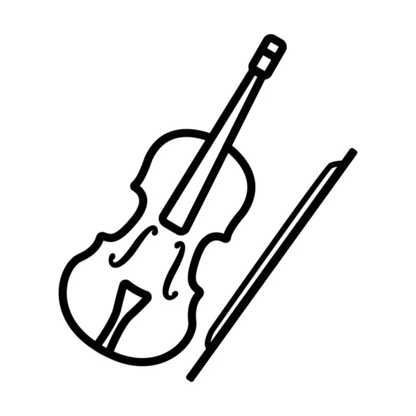 Icono Orquesta Instrumentos Musicales Clásicos Estilo Esquema — Vector de stock