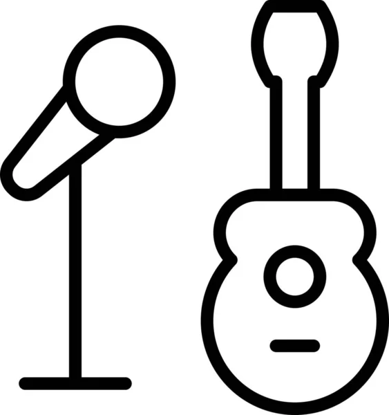 Ikone Der Konzertgitarre — Stockvektor