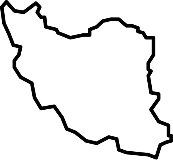 Iran East Middle Icon Outline Stil — Stockvektor