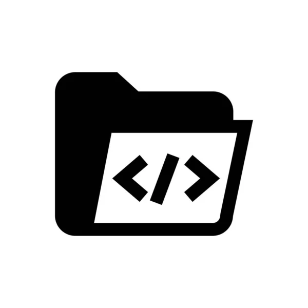 App Folder Code Folder Icon Outline Style — 스톡 벡터