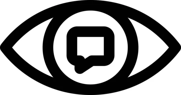 Ikona Mluvení Očí Komentáře — Stockový vektor