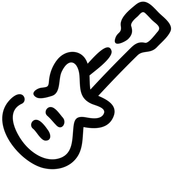 Concierto Icono Guitarra Eléctrica Categoría Sonido Música — Vector de stock