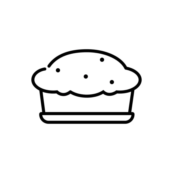 Хлібобулочний Кекс Десертна Ікона Стилі Контур — стоковий вектор