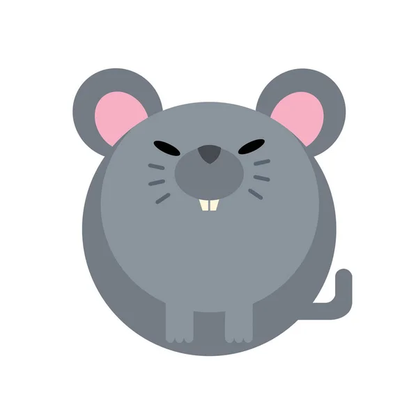 Animal Hámster Ratones Icono Estilo Plano — Vector de stock