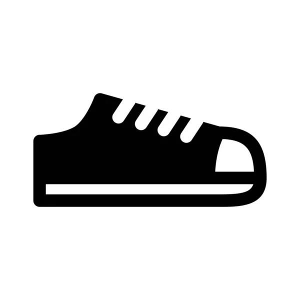 Fashion Footwear Shoe Icon Solid Style — Stock Vector