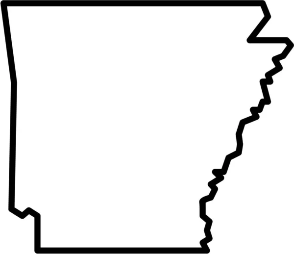 America Arkansas Ícone Cidade Estilo Esboço — Vetor de Stock
