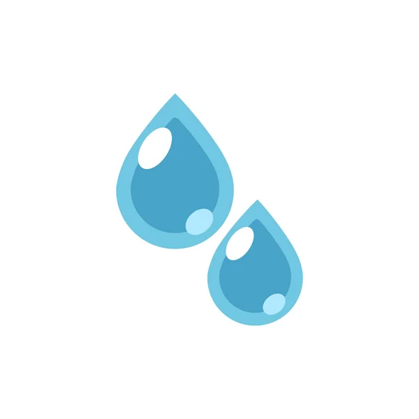Drop Fresh Liquid Icon Flat Style — Stock Vector
