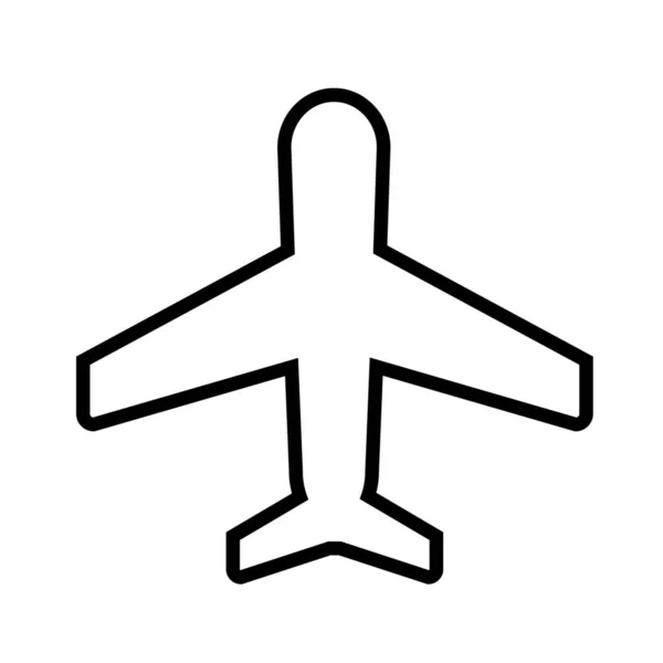 Flygplan Flygplan Flygplan002 Ikon Konturstil — Stock vektor