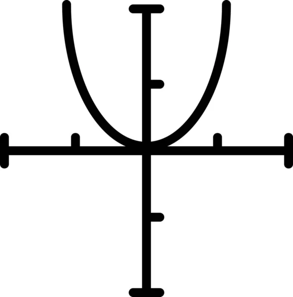 Ikona Křivky Osového Grafu — Stockový vektor