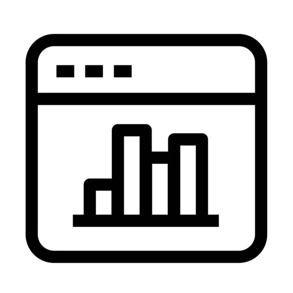 Grafik Sayfası Arayüz Simgesi Dış Hat Biçiminde — Stok Vektör