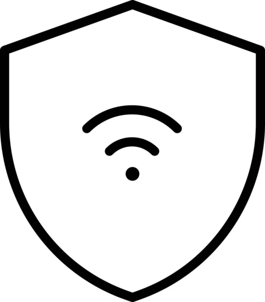 Anslutning Internet Skydd Ikon Dator Internet Säkerhet Kategori — Stock vektor