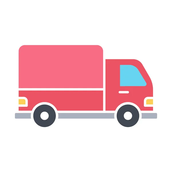 Icône Transport Camion Livraison Dans Style Plat — Image vectorielle