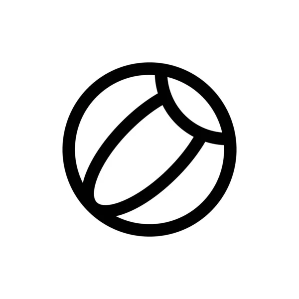 Иконка Отдыха Мячом Пляже Стиле Outline — стоковый вектор