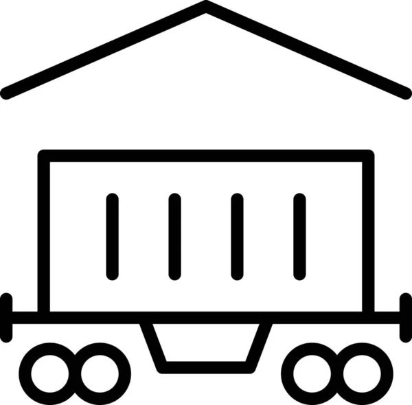 Caja Carga Casa Icono — Vector de stock
