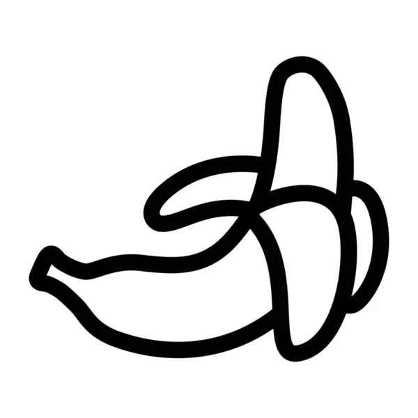 Икона Свежих Фруктов Банановых Фруктов Стиле Outline — стоковый вектор