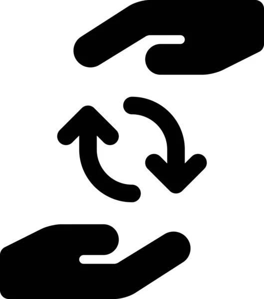 Connection Hands Hold Icon — Stock Vector