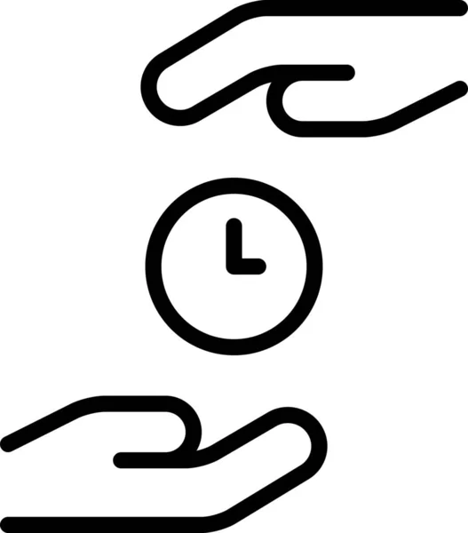 Reloj Manecillas Mantenga Icono — Vector de stock