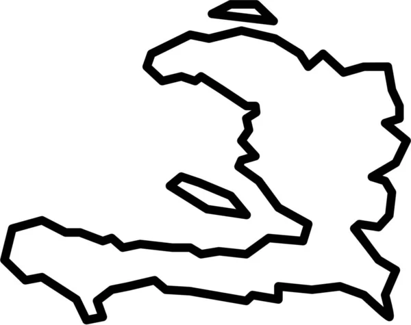Ikona Karibské Země Haiti Stylu Osnovy — Stockový vektor