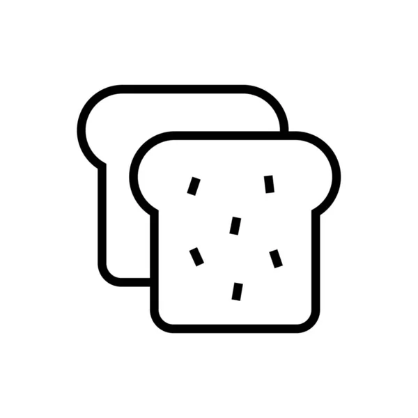 Icône Pain Boulangerie Dans Style Contour — Image vectorielle