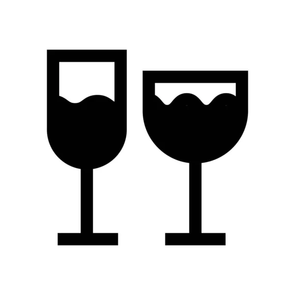 Bebidas Alcohólicas Icono Bebida Estilo Sólido — Vector de stock