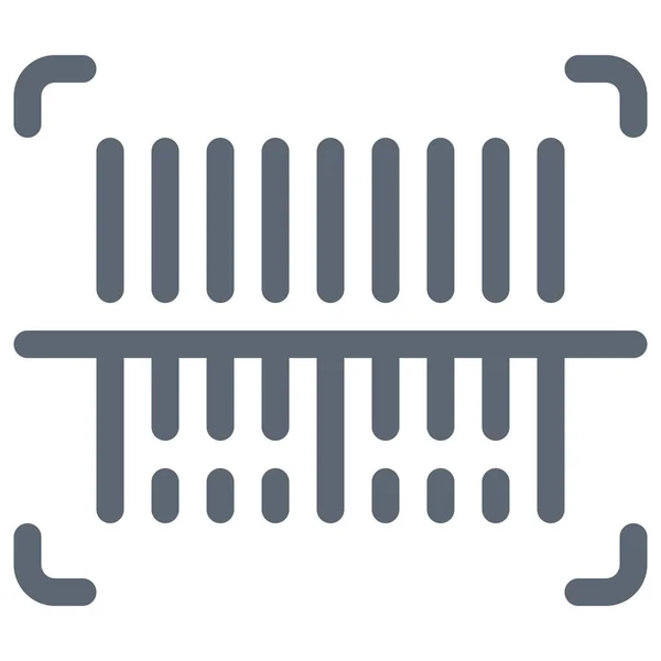 Ikona Čárového Kódu Stylu Osnovy — Stockový vektor