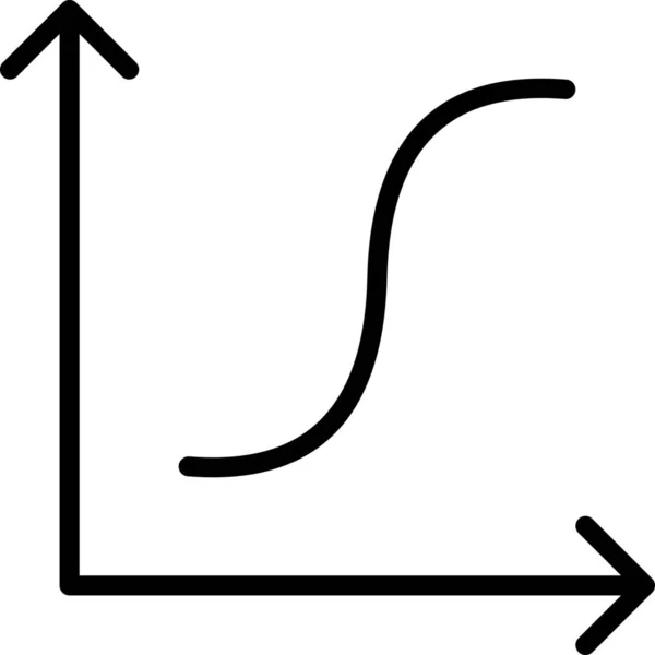 Icono Crecimiento Del Gráfico Expansión Estilo Esquema — Archivo Imágenes Vectoriales