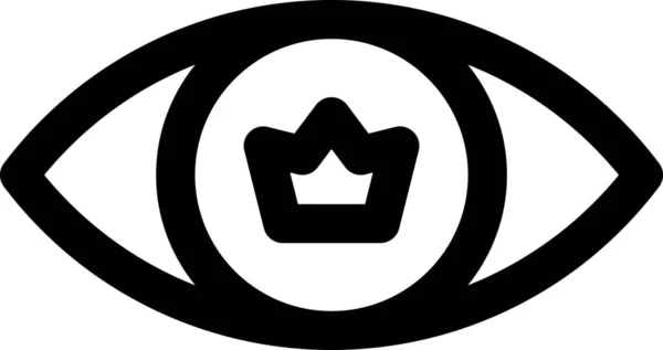 Ícone Rei Olho Coroa — Vetor de Stock