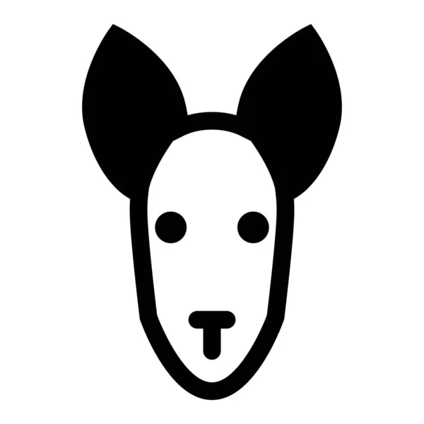 Animal Australia Icono Canguro Estilo Sólido — Vector de stock