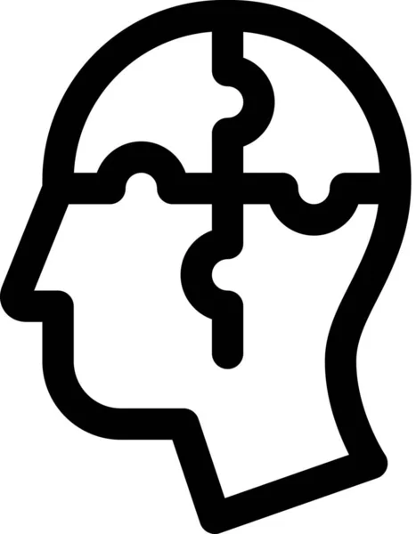 Consciousness Human Intellect Icon — Stock Vector