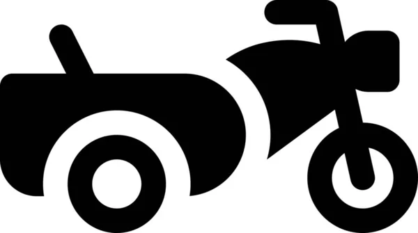 Bike Motorcycle Sidecar Icon — Stock Vector