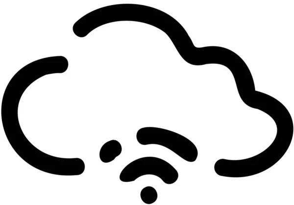 Icona Dei Dati Connessione Cloud Nella Categoria Dell Infrastruttura — Vettoriale Stock