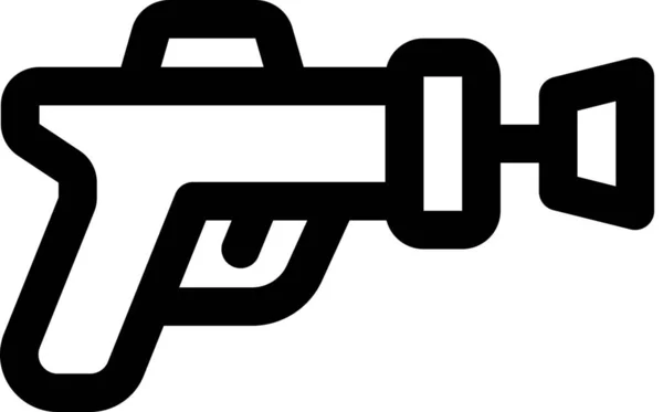 Espacio Futurista Arma Icono — Vector de stock