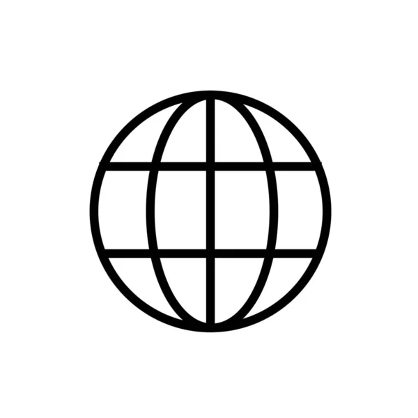 Atlas Geo001 Icona Globale Stile Outline — Vettoriale Stock