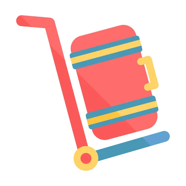 Gepäckservice Gepäcksymbol Flachen Stil — Stockvektor