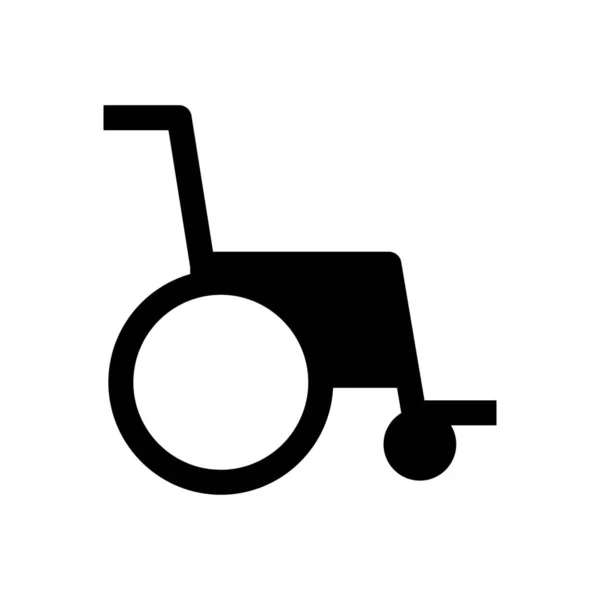 Handicap Handicapé Icône Médicale Dans Style Solide — Image vectorielle